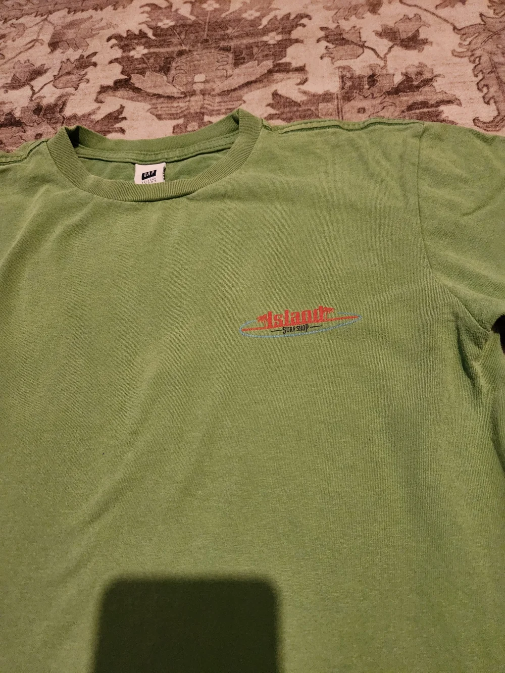 GAP Lime Green Short Sleeve Tee with Small Orange Logo